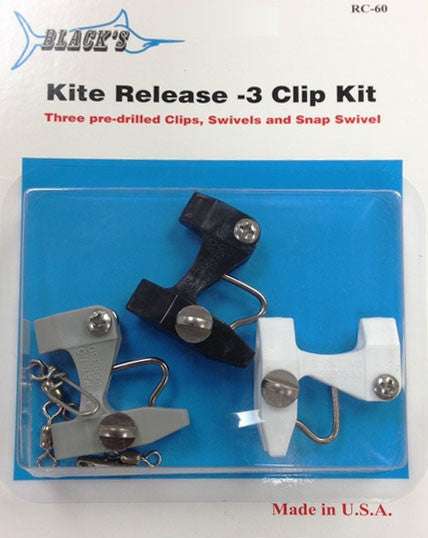 Black Marine RC60 Kite Release 3 Clip Kit
