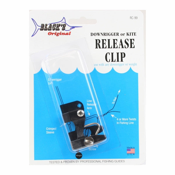 Black Marine Downrigger Kite Release Clip